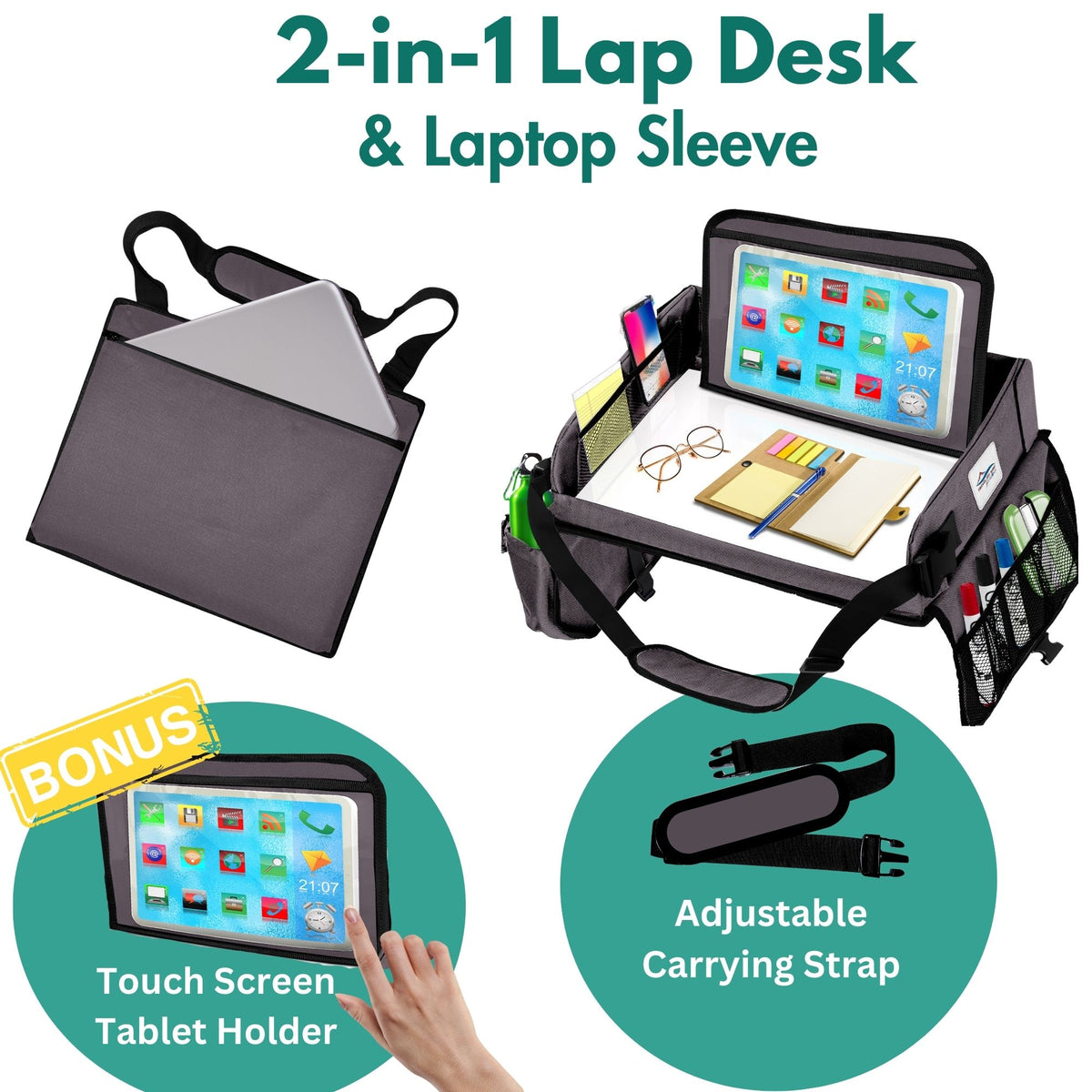 Lap desk storage, Lap desk for laptop, Car seat tray
