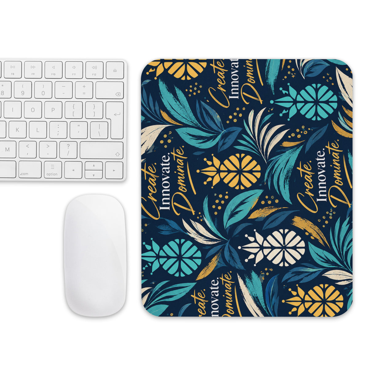 Creat Innovate Dominate Mouse pad, Cool Motivational Art for Work, Office, Student, Entrepreneur
