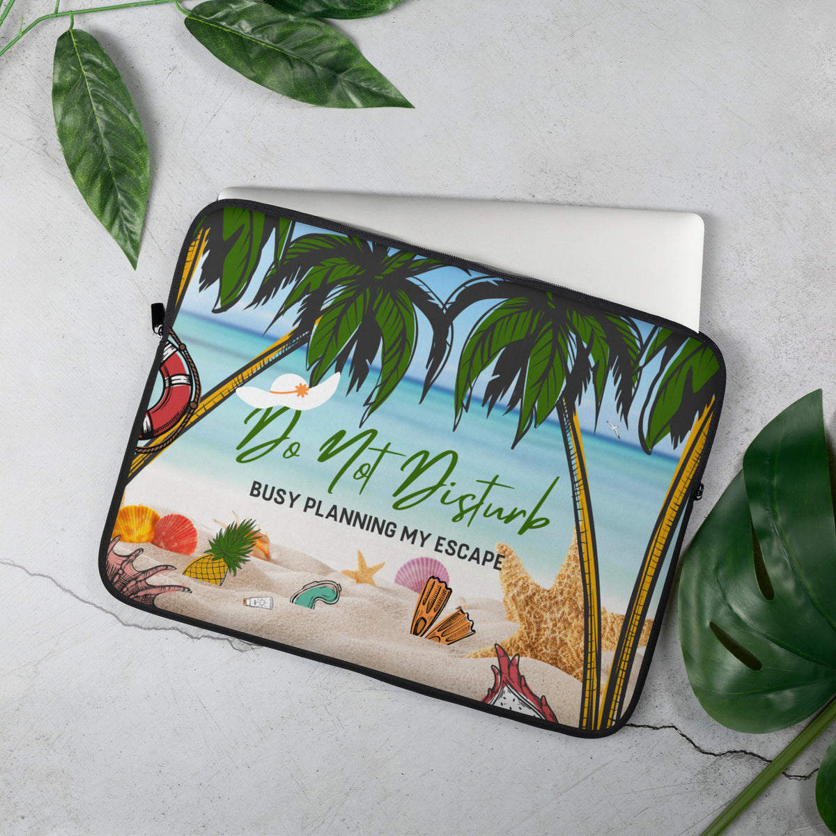 Do Not Disturb Laptop Sleeve, Funny Work Laptop Case, Protective Sleeve, Vacation Planning Humor