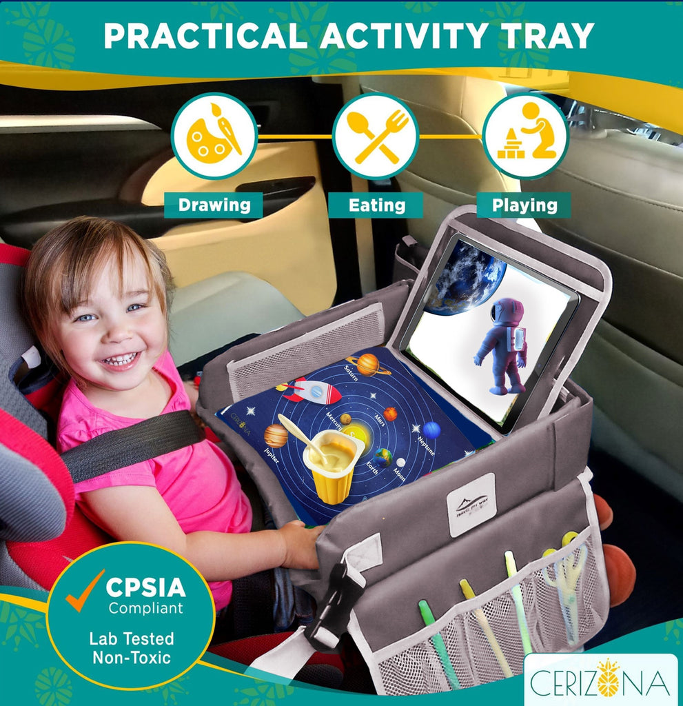 Cerizona Portable Kids Travel Tray & Lap Desk (Planets)